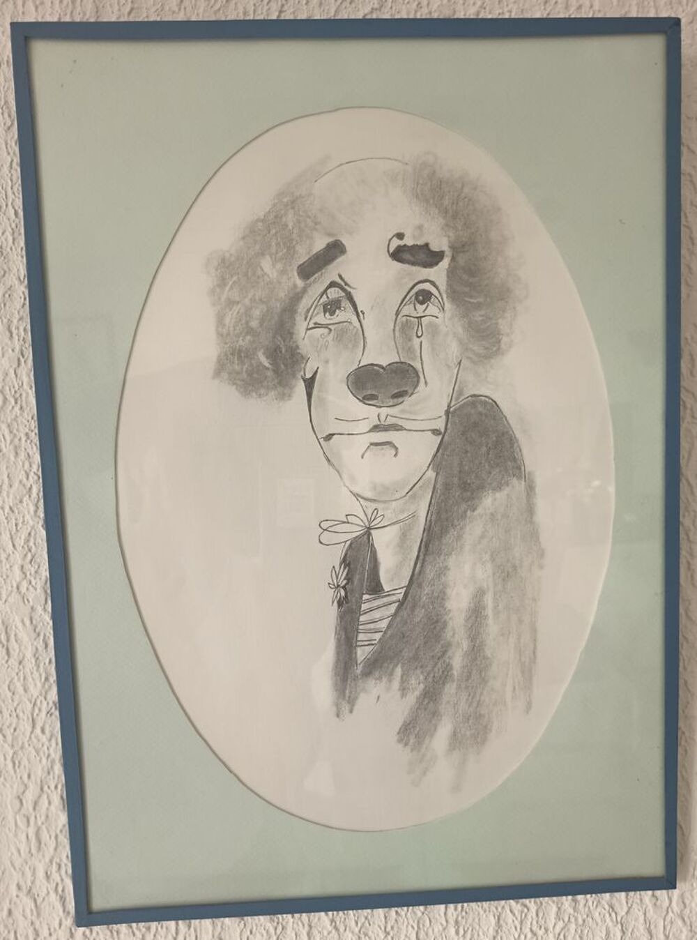 4 cadres peinture sous verre 