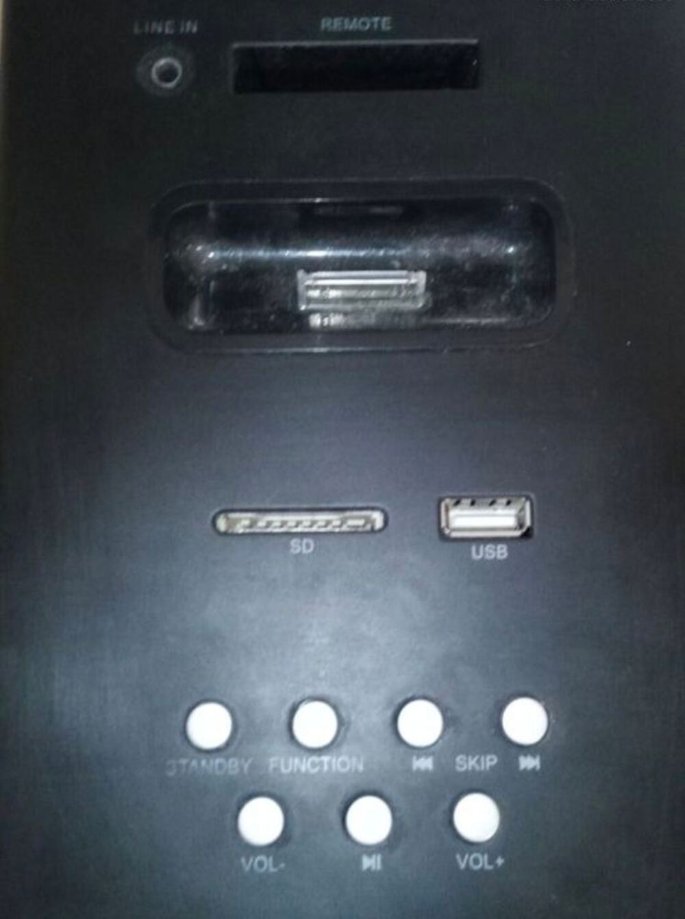 Enceinte colonne noire avec LED Audio et hifi