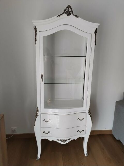 Vitrine baroque blanche et argent 425 Rambouillet (78)