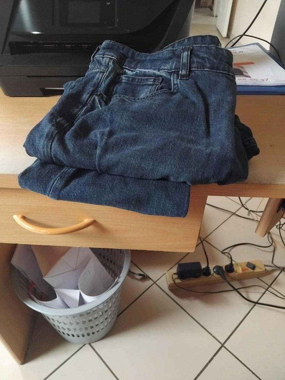 Jean slim 46 Kiabi bleu marine Vêtements