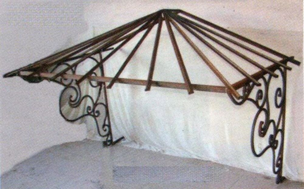 Marquise en fer forg&eacute; Décoration