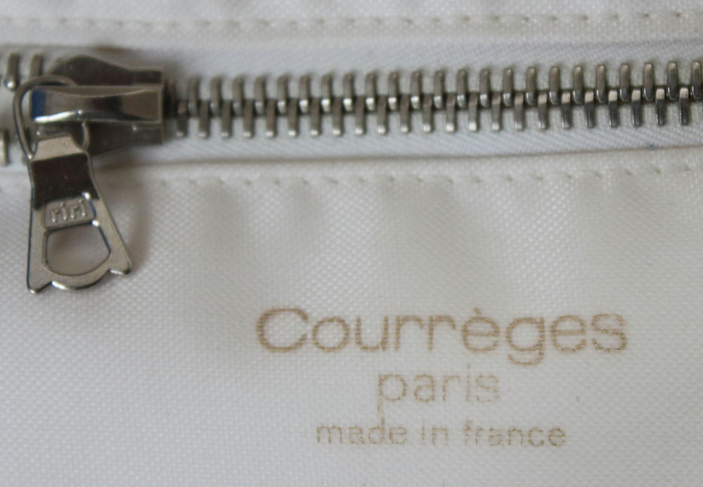 Sac blanc toile &amp; cuir COURREGES
bandouli&egrave;re Maroquinerie