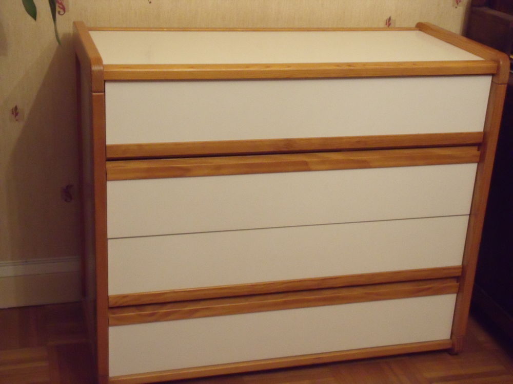 commode enfant blanche et bois Mobilier enfants