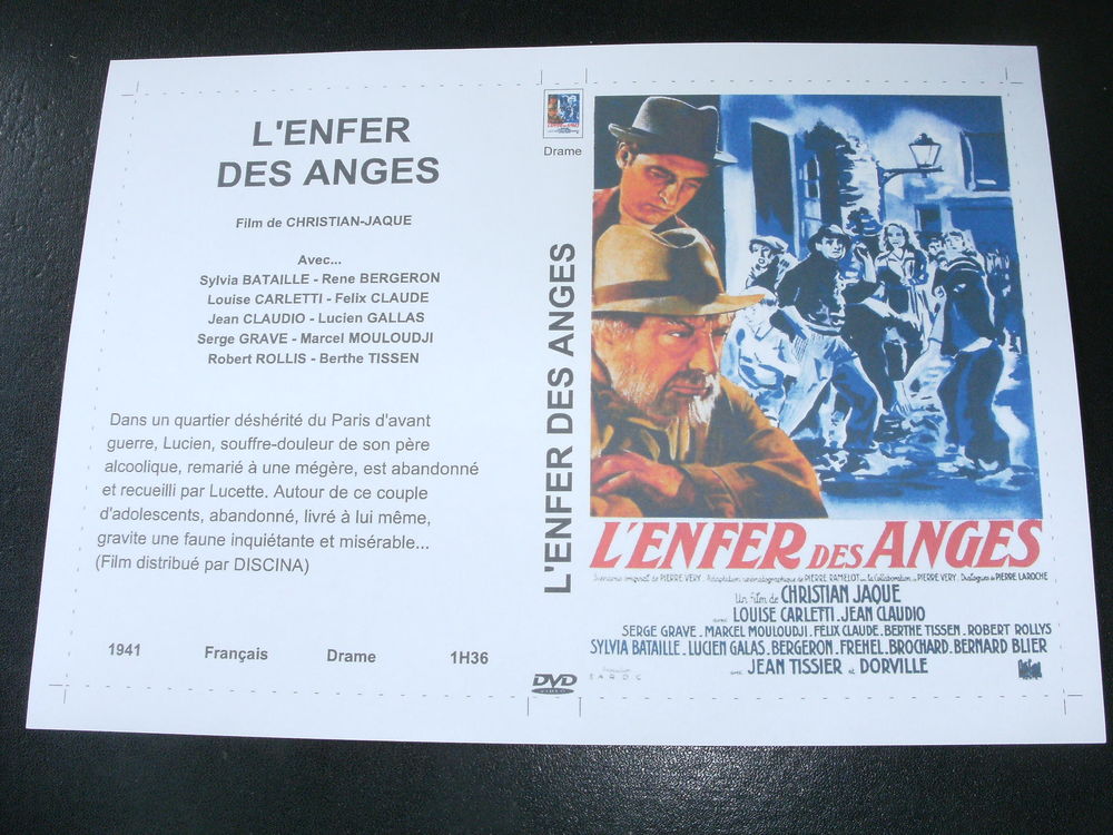 Film : " L 'enfer des anges " DVD et blu-ray