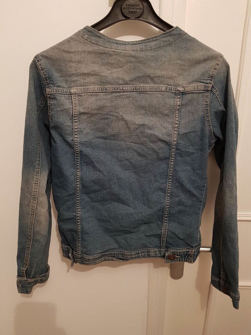 VESTE EN JEAN COL ROND T 36 Vêtements