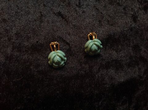 BOUCLES D'OREILLES PINCE ROSE TURQUOISE Envoi Possible
4 Trgunc (29)
