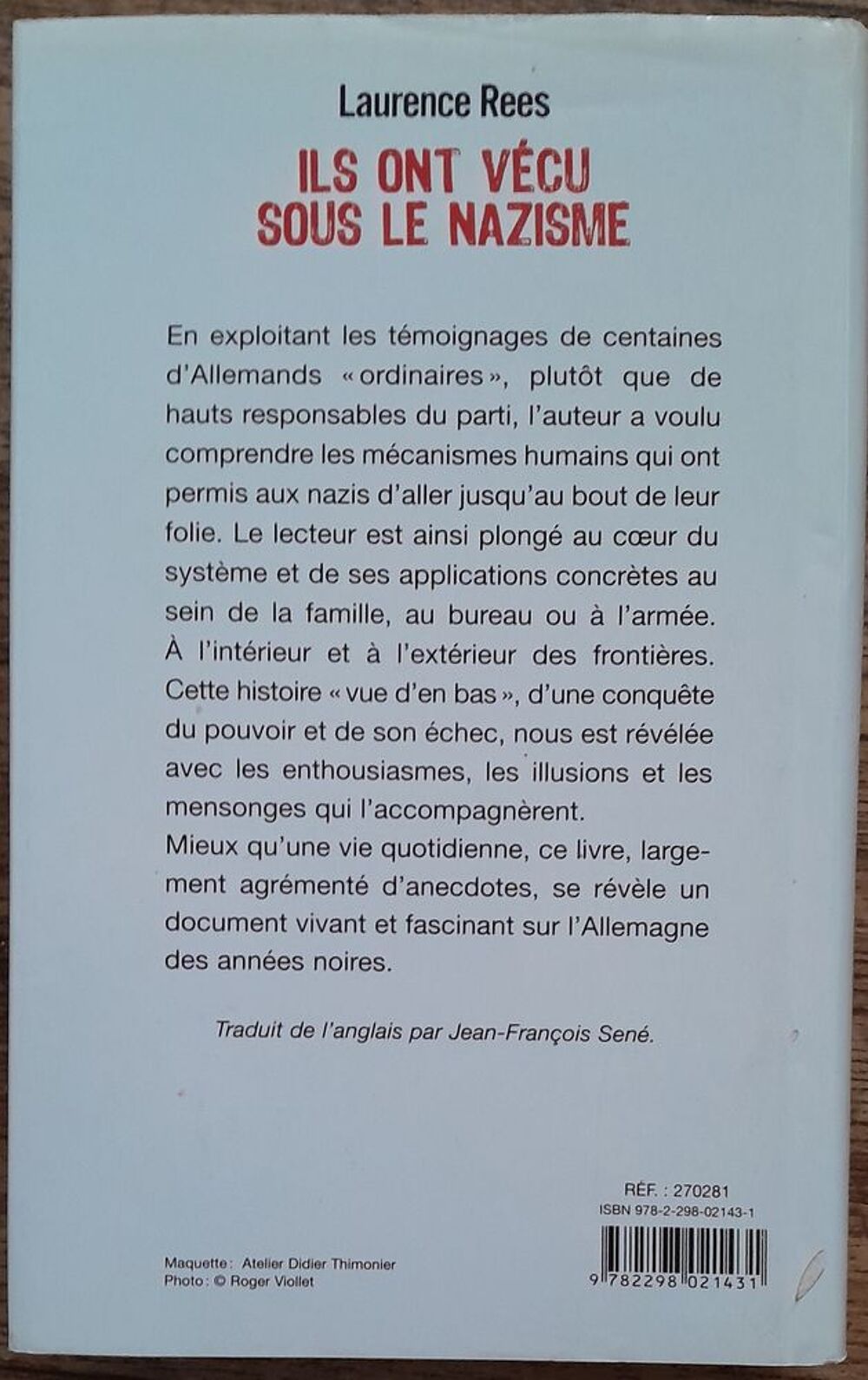 Ils ont v&eacute;cu sous le nazisme - Laurence Rees Livres et BD