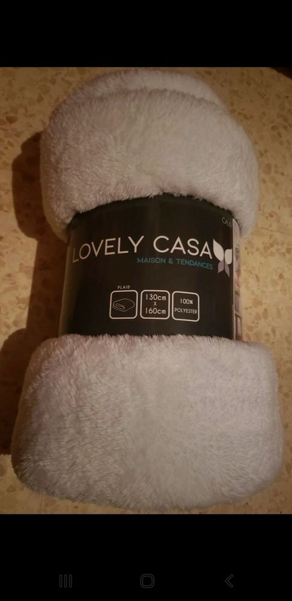 Plaid blanc avec point cocotte - Lovely Casa Vêtements
