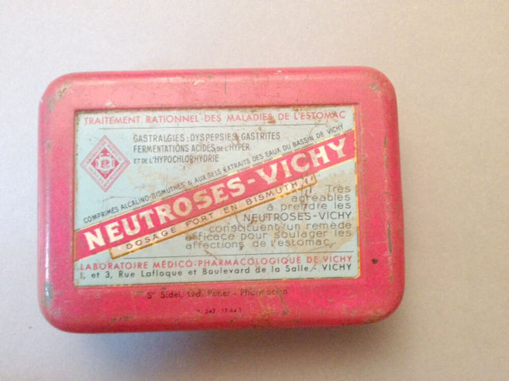 Boite m&eacute;tal Vichy Neutroses 