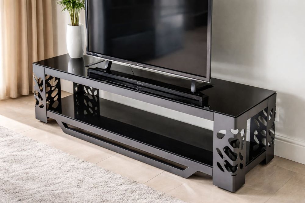 Meuble TV en tout neuf Stock limit&eacute; blanc et noir Meubles