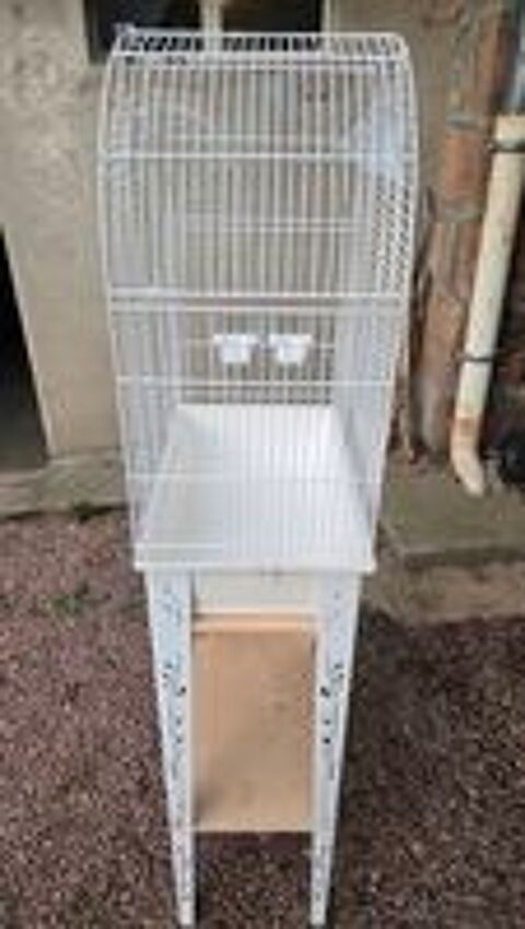   Grande cage oiseaux et support  