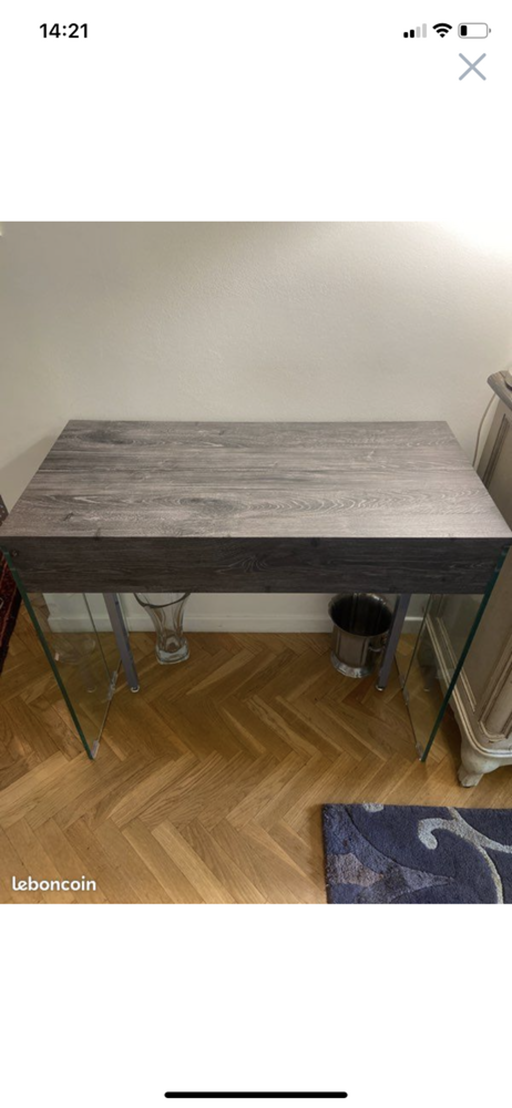 Console extensible bois gris Meubles