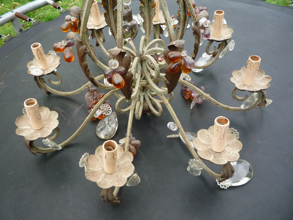 Important lustre fer forg&eacute; (G) Décoration
