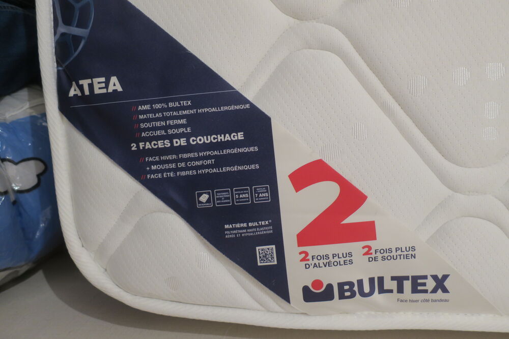 Matelas BULTEX + sommier cadre &agrave; lattes Meubles