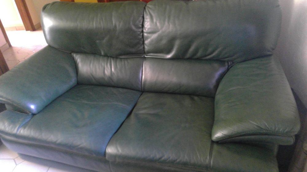 SALON CUIR VERT Meubles