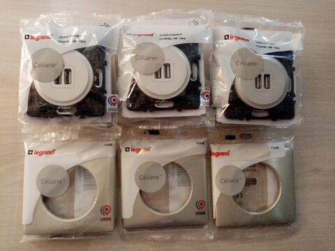 3 DOUBLE CHARGEUR UNIVERSEL USB Legrand Cliane TITANE NEUFS 75 Toulouse (31)