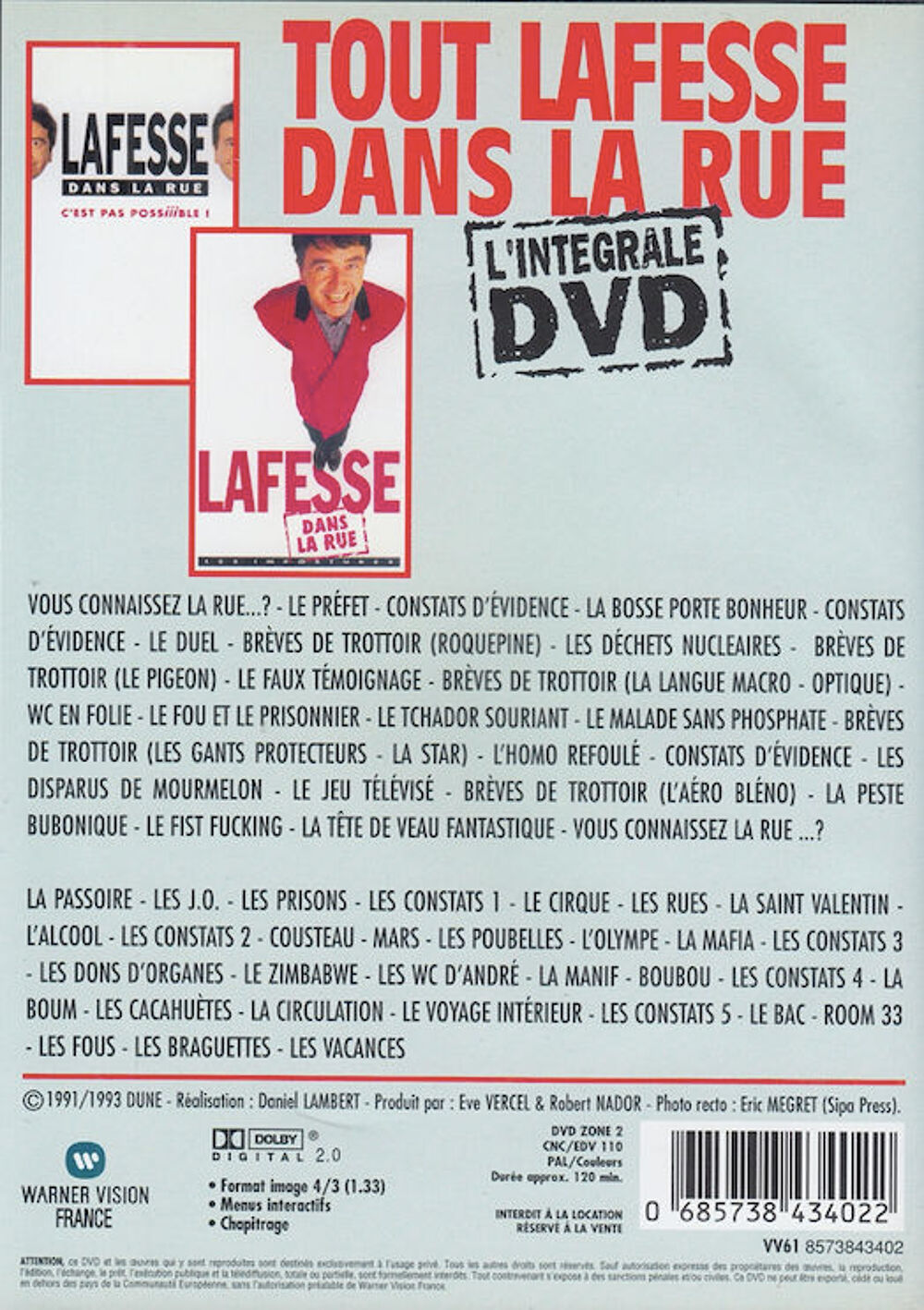DVD Lafesse Dans La Rue -Les Impostures + C'est Pas Possible DVD et blu-ray