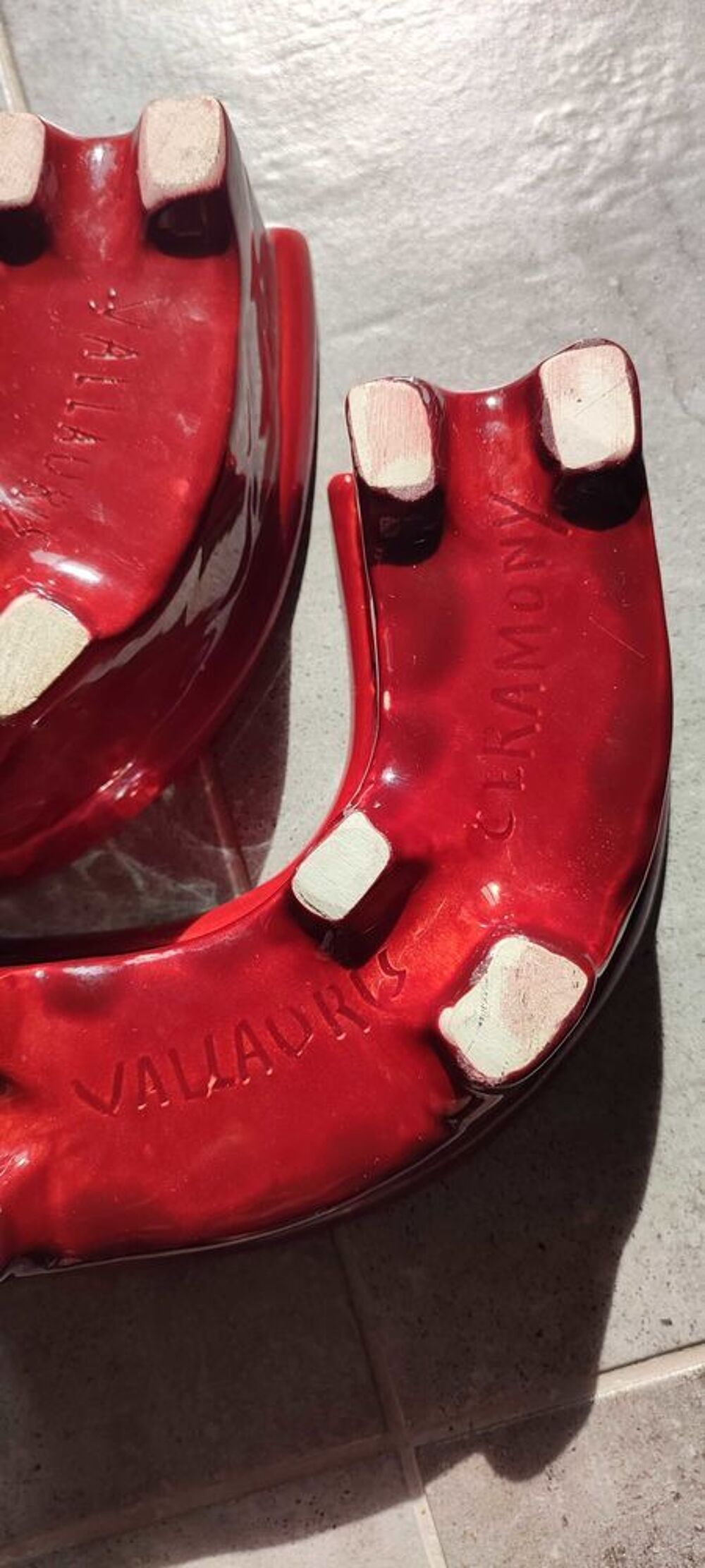 Paire pique-fleurs Ceramony Vallauris vintage 1960/70 