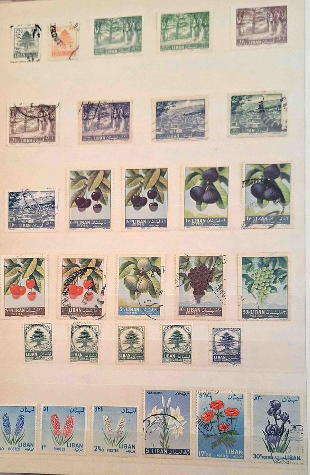 S&eacute;rie de timbres de collection du Liban 