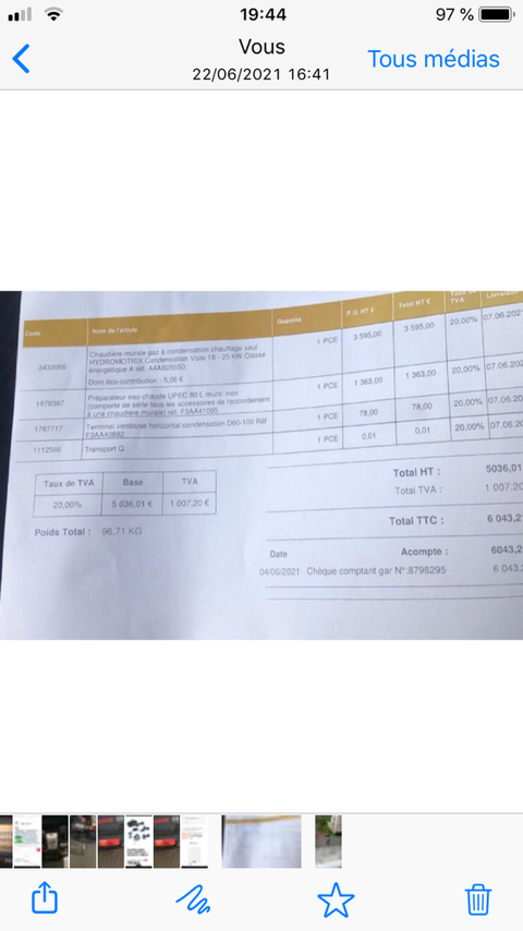 chaudiere neuve 25 kw hydrotermix  gaz et ballon deau 3500 Le Pr-Saint-Gervais (93)