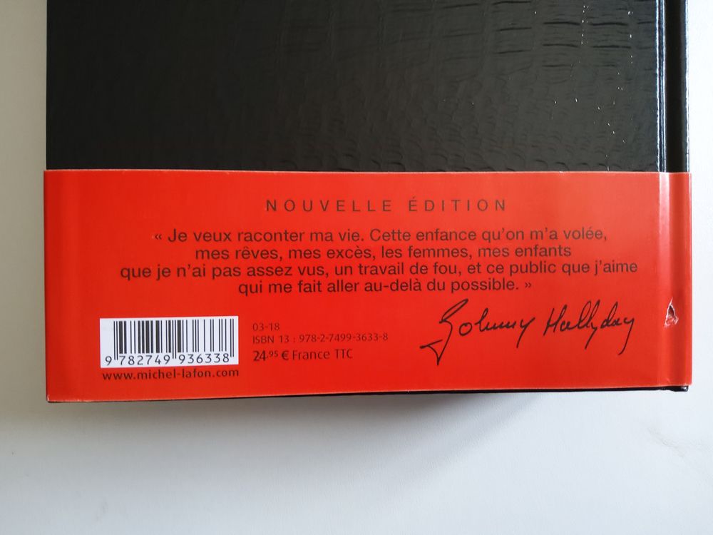 JOHNNY HALLYDAY - DESTROY - Autobiographie Collector Livres et BD