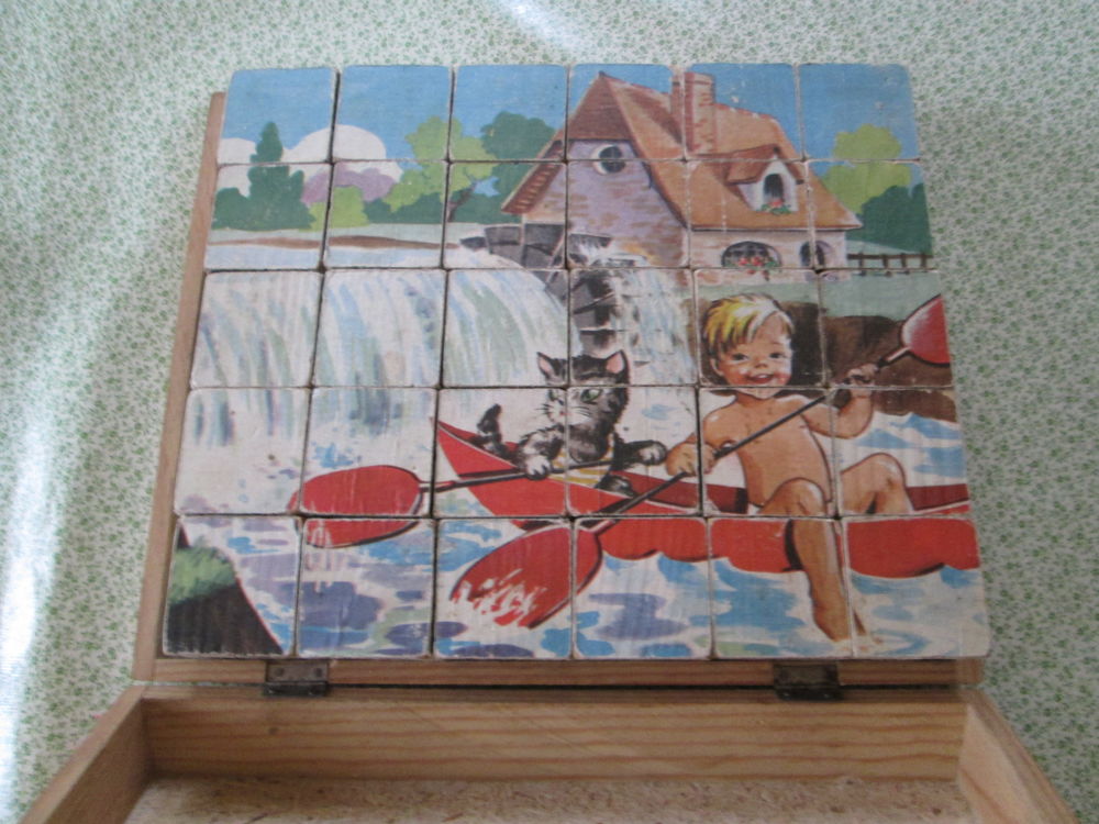 Jouet en bois ancien (ann&eacute;es 1960) puzzle Jeux / jouets