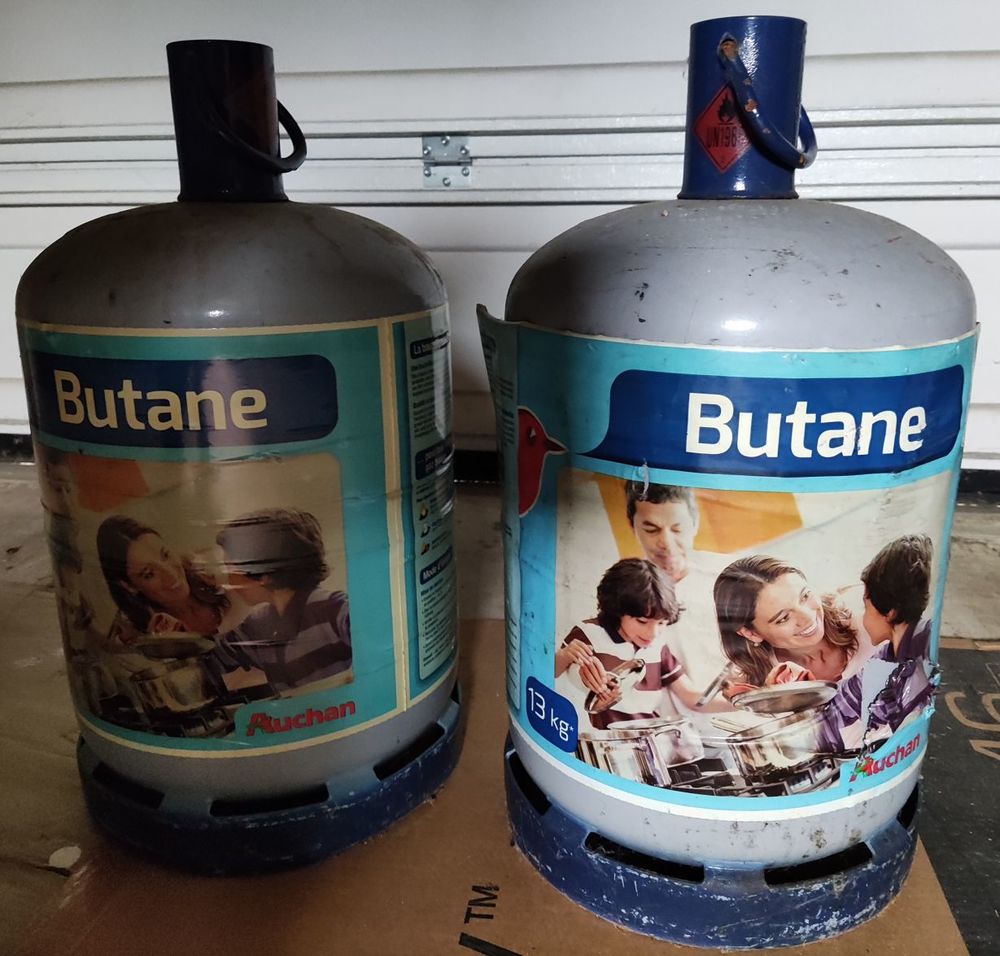 Bouteilles 13 Kg BUTANE 1 neuve + 3 vides Bricolage