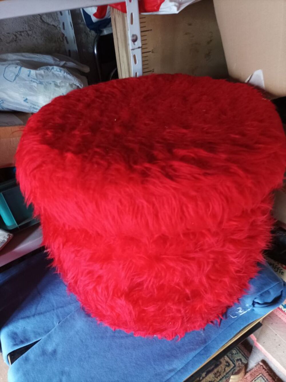 Pouf vintage rouge Décoration