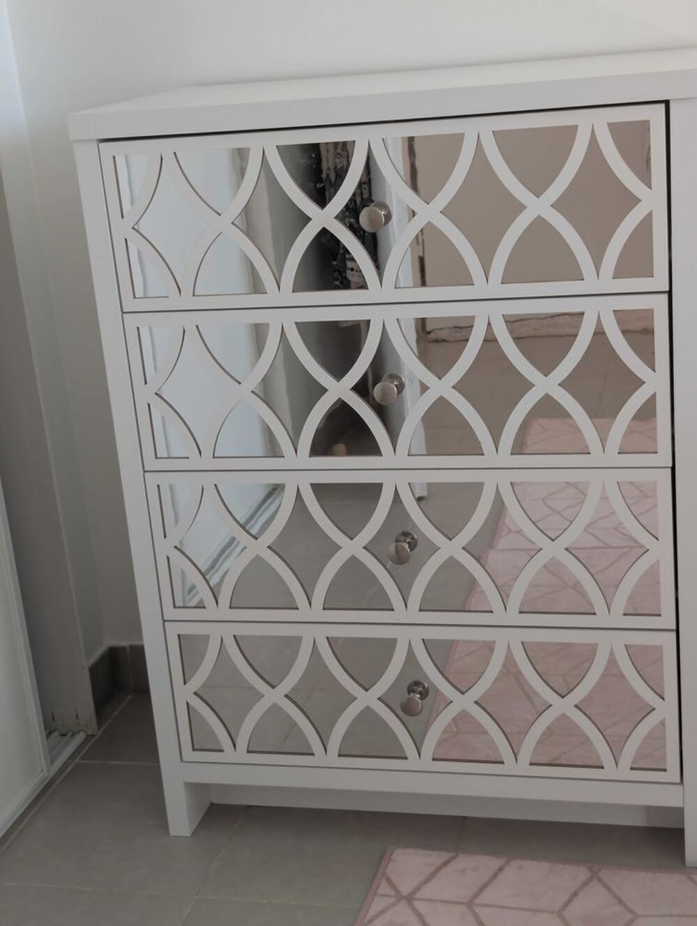 Commode miroir blanche Galano Iris €" &agrave;‰tat impeccable Meubles
