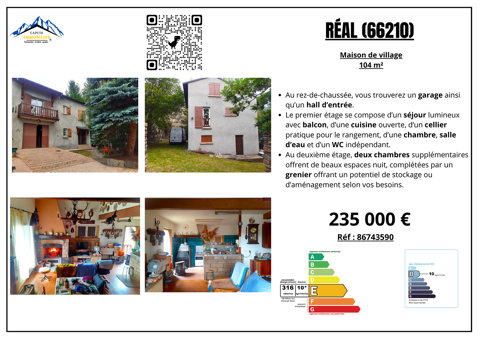   Maison de village 104 m�  Maison - 7 pi�ce(s) - 104 m�