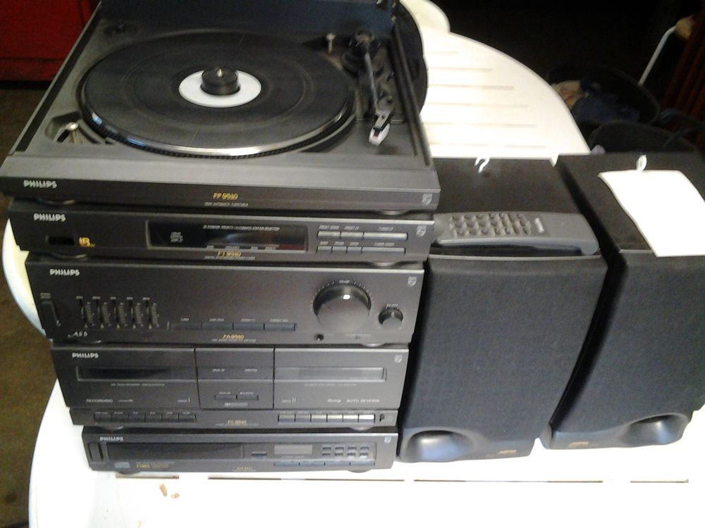 Platine disque disque cd cassette tuner Philips CD et vinyles