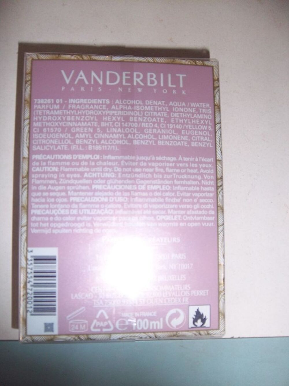Eau de toilette Vanderbilt 