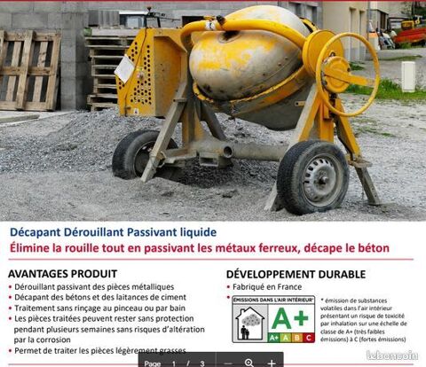 Bidon 5l puissant produit nettoyage decapant beton 34 Wasselonne (67)
