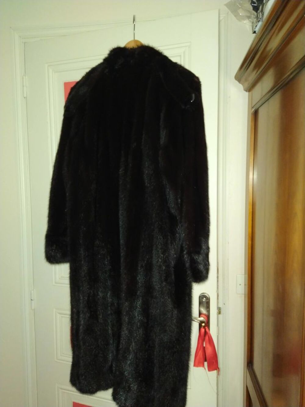 Manteau de vison marron mi long Vêtements