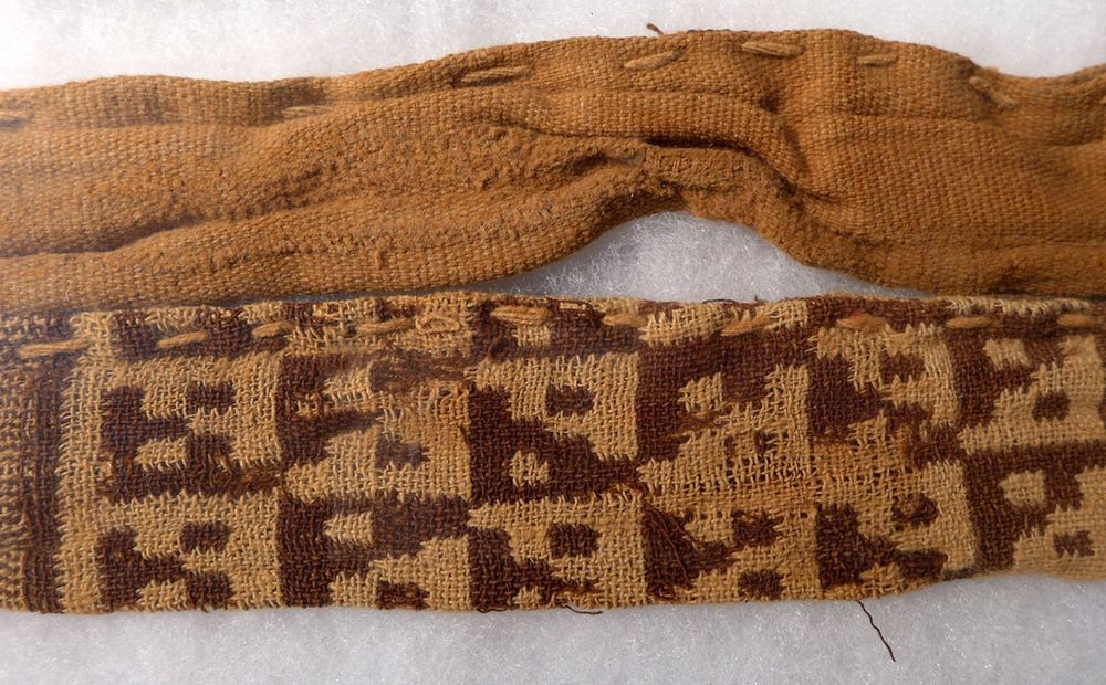 Fabuleuse ceinture en textile antiquit&eacute; pr&eacute;colombienne 