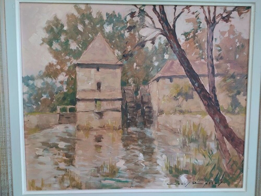 Tableau Paysage Moulin de Pont de Ruan Sign&eacute; Louis Rollet
Décoration
