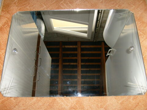 Ancienne glace, miroir biseaut� dans les anges 60 Varades (44)