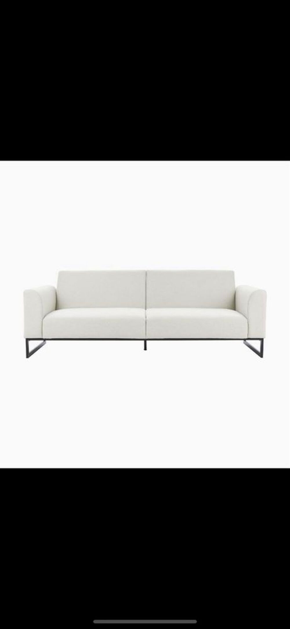 Canap&eacute; convertible 3 places beige Meubles