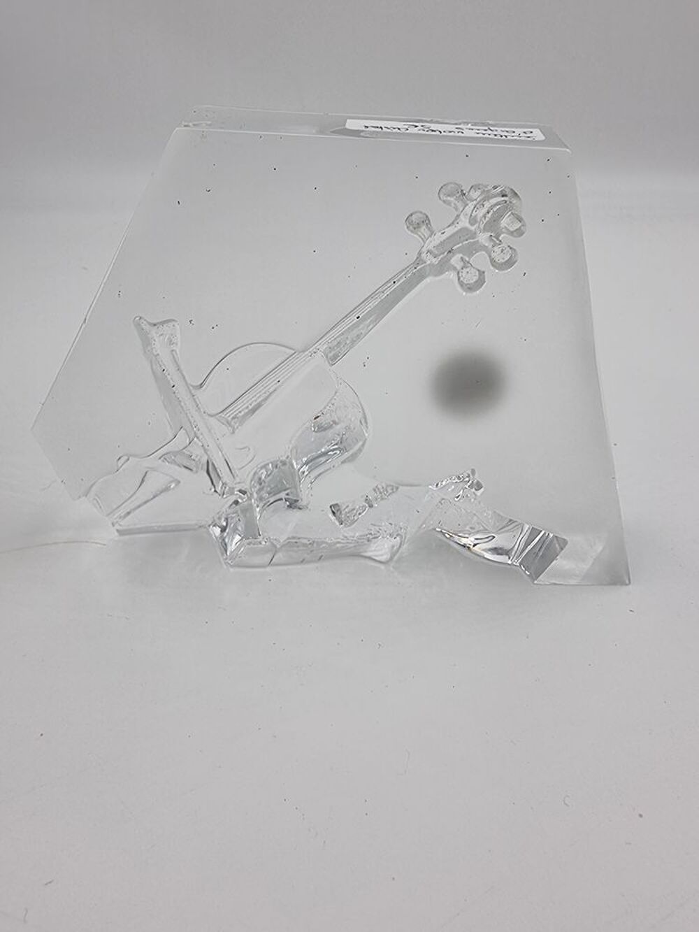 Sculpture violon Cristal d'Arques neuve Décoration