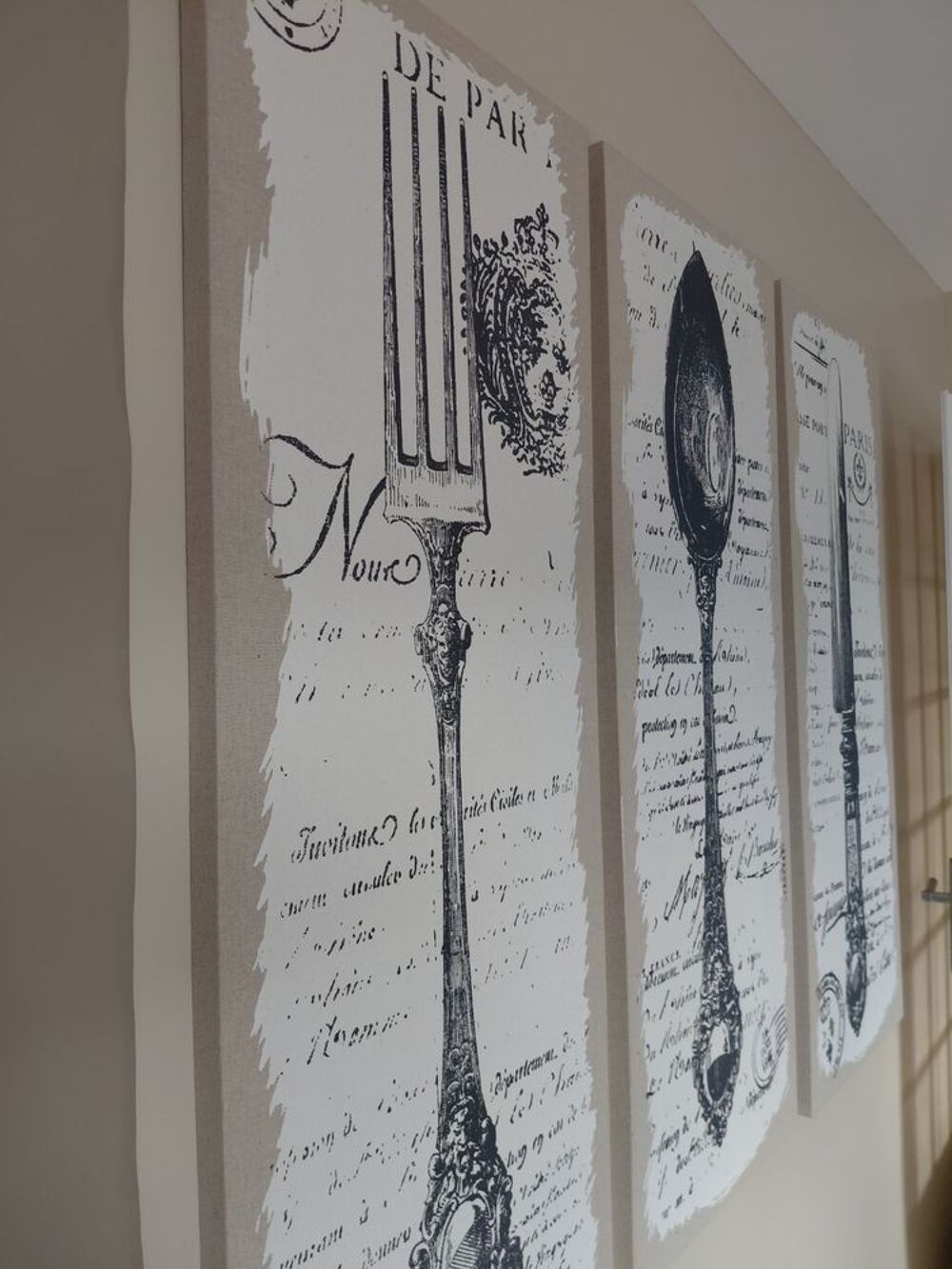 triptyque sur toile d&eacute;coratif Décoration