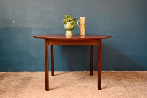 Table  repas en palissandre italienne ronde  rallonges 390 Wintzenheim (68)