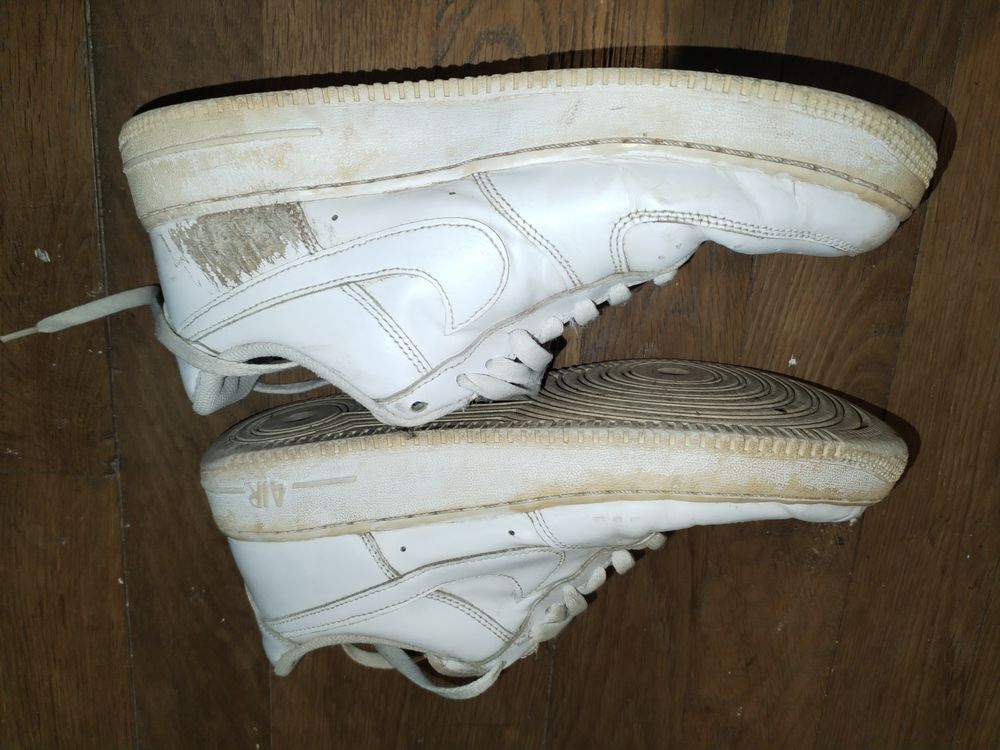 Basket NIKE AF1 basse full cuir blanche (43) Chaussures