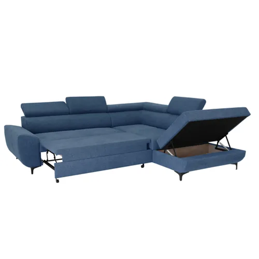 CANAP&Eacute; D'ANGLE BLEU CLAIR CONVERTIBLE LIT Meubles