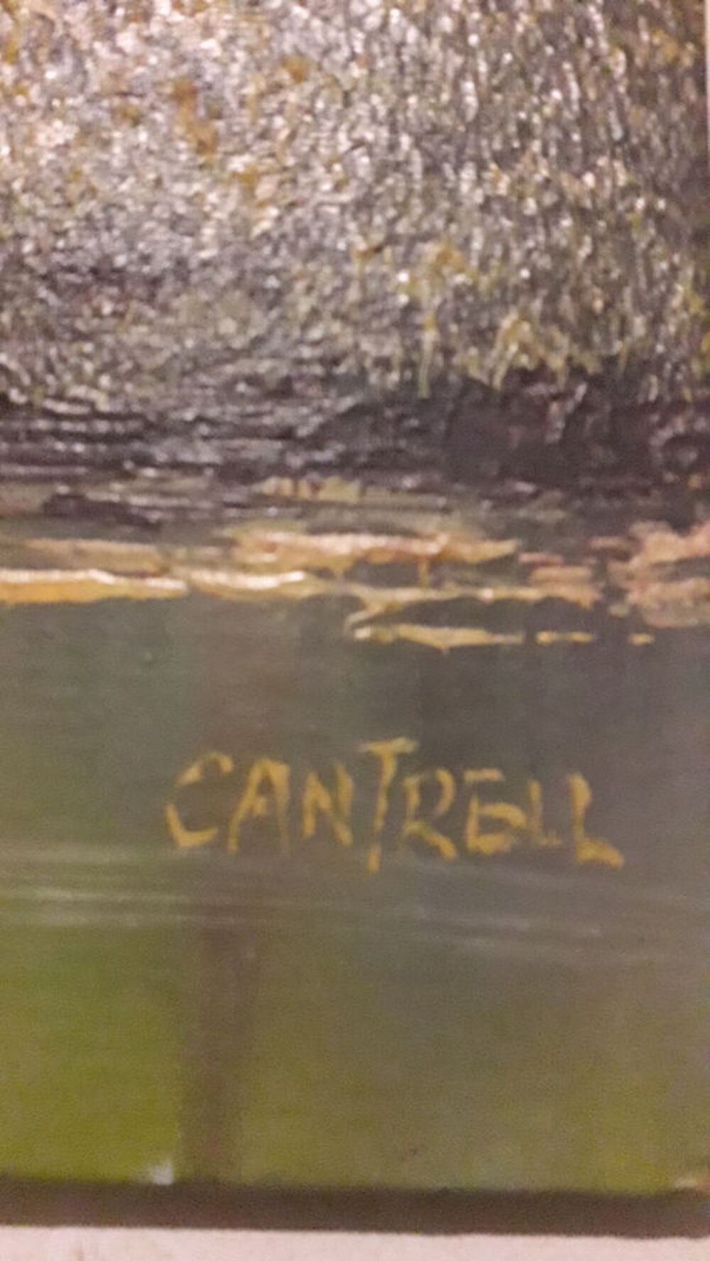 Ancienne toile/huile peinte P. CANTRELL 1950. 