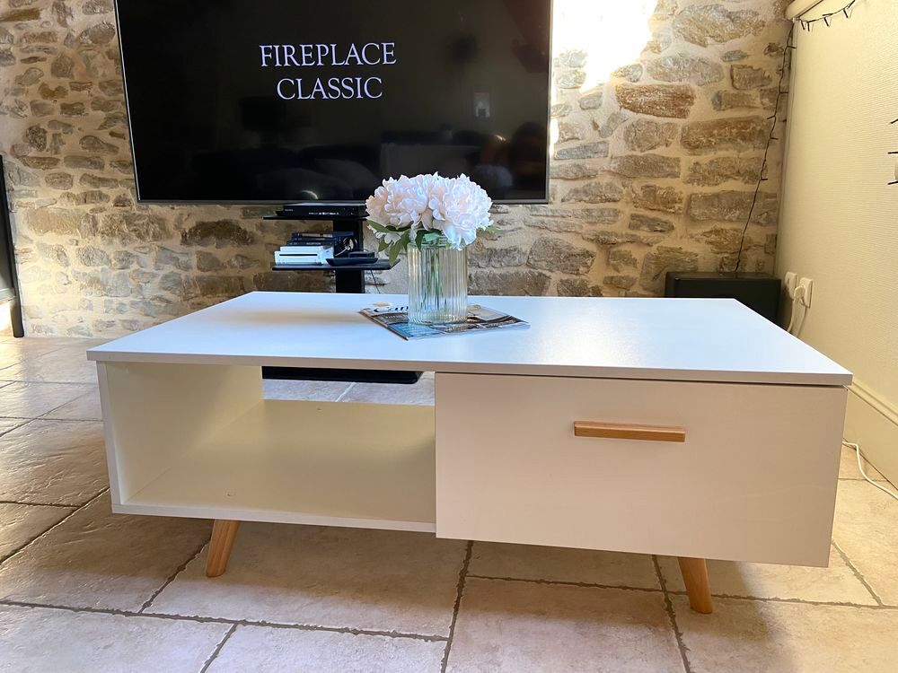 Table basse blanche scandinave Meubles