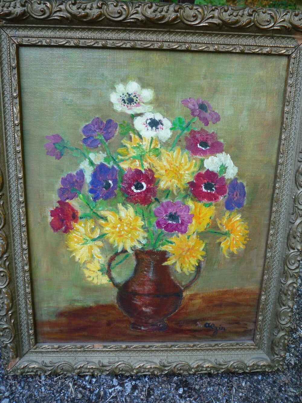 Tableau/bouquet de fleur/peinture/toile
Décoration