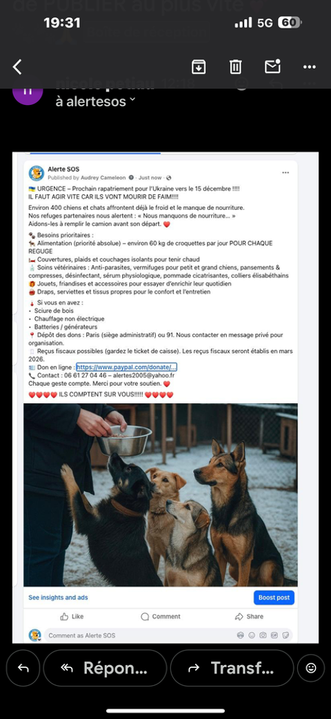 Appel au secours 0 75018 Paris