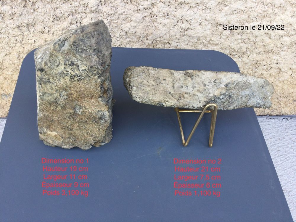 2 pierres diorite orbiculaire de corse 