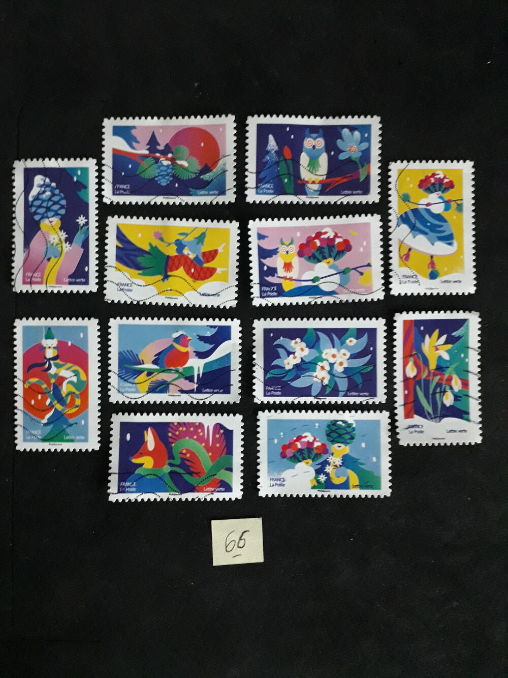2S&eacute;ries compl&egrave;tes de timbres 0,40 € la s&eacute;rie.62//66 