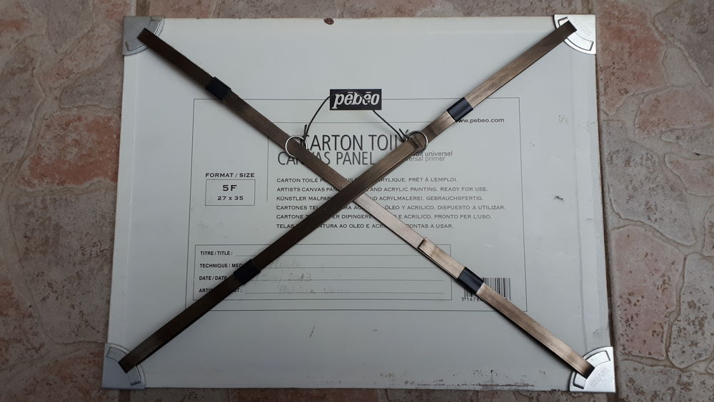 Peinture &agrave; huile sur carton toil&eacute; Décoration